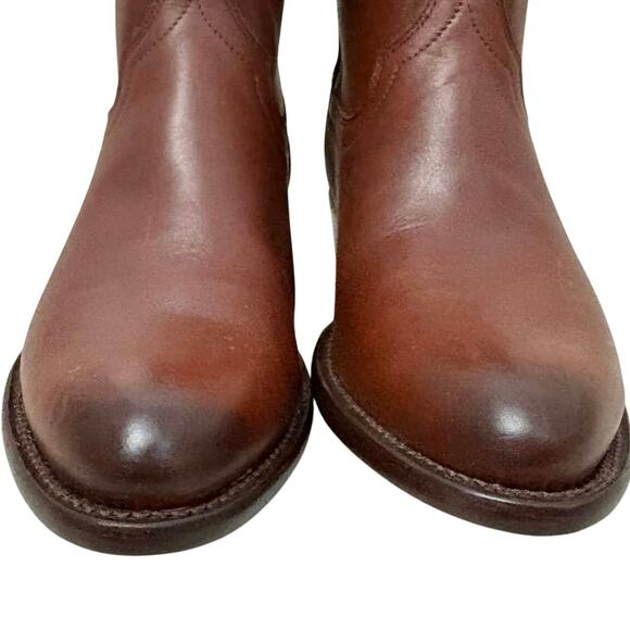 Tecovas Revivals Women’s Leather Roper Boots Bourbon Brown Short Booties 8B - Picture 3 of 16